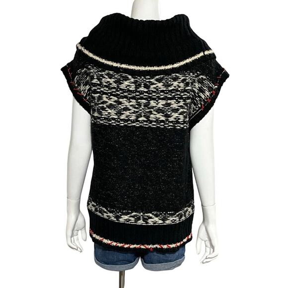 Free People Fair Isle Cowl Neck Sleeveless Sweater Size Large - Picture 5 of 11